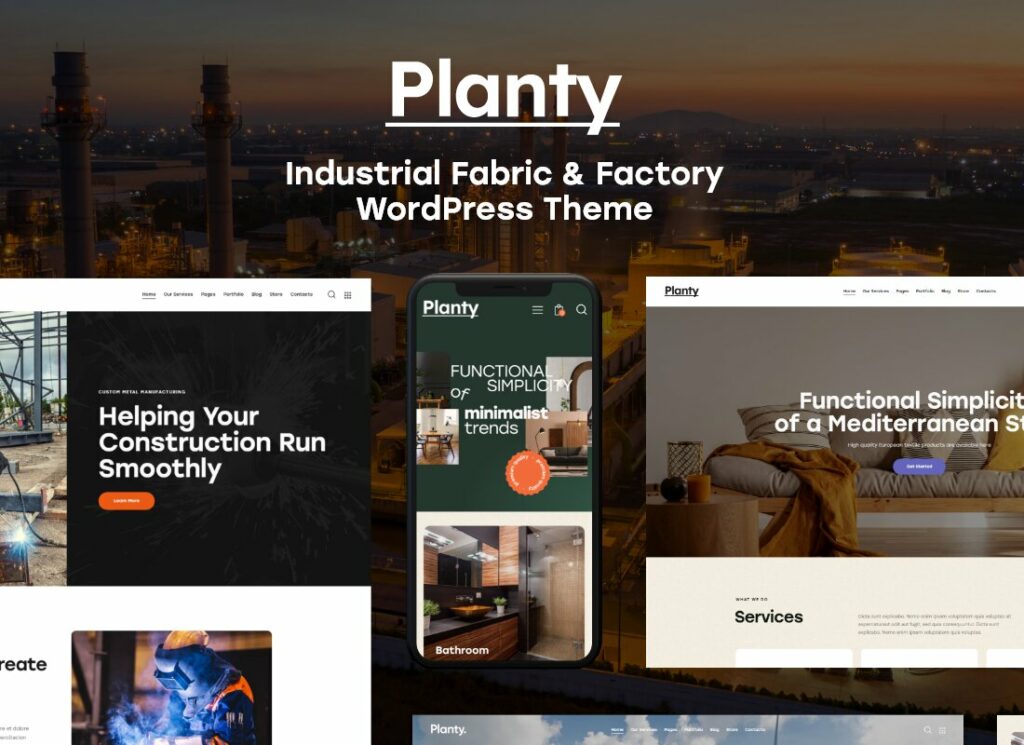 Planty - Industrial Fabric & Factory WordPress Theme