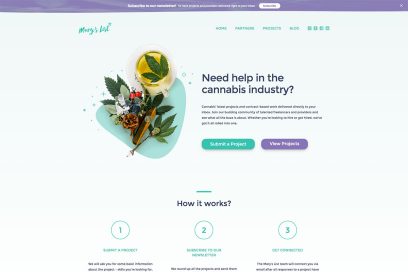 cannabis website design examples