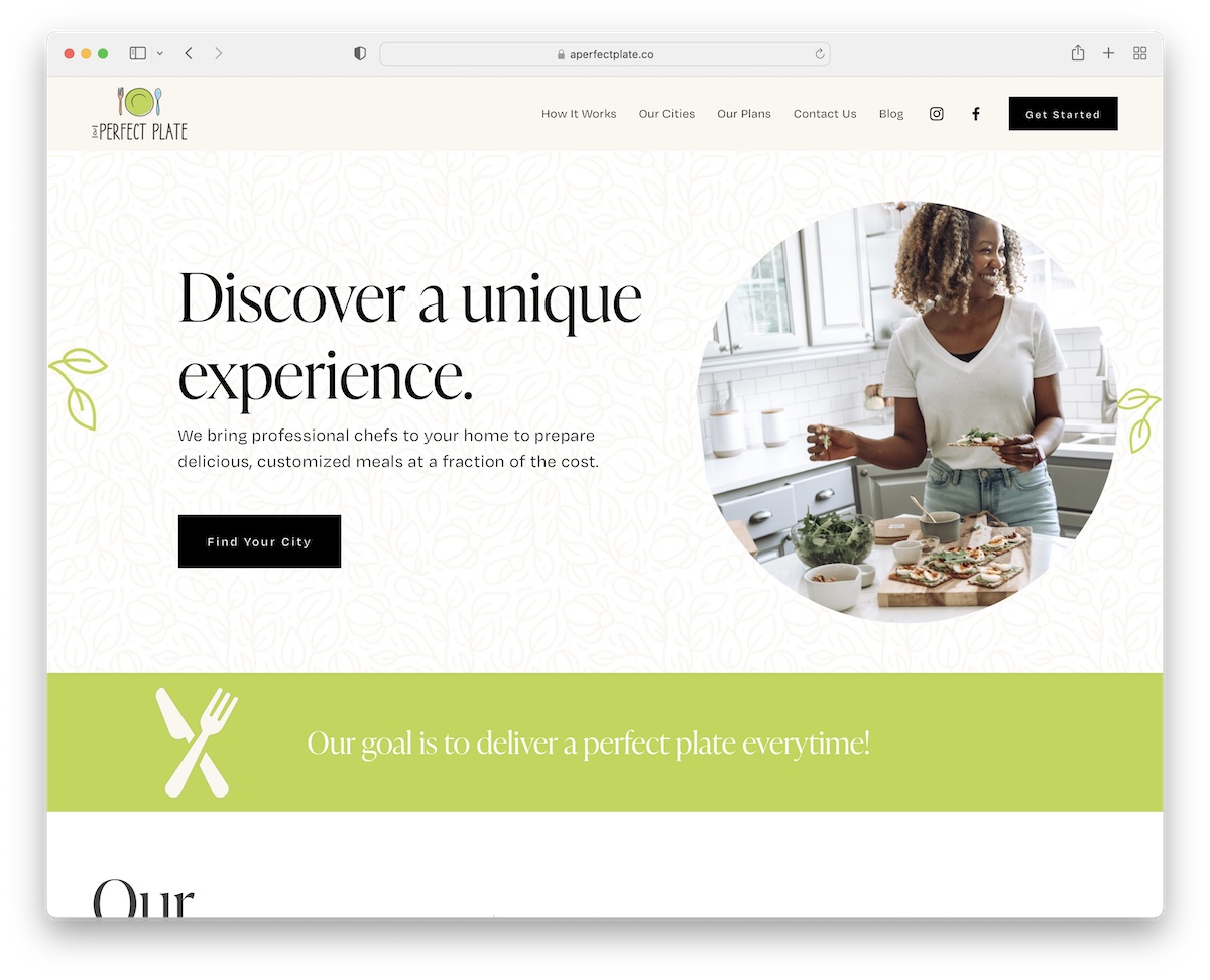 a perfect plate food website