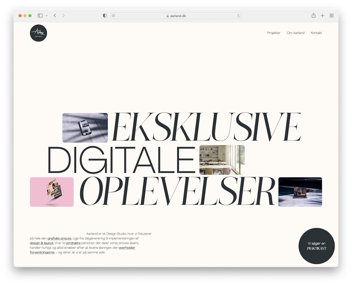 aarland webflow website