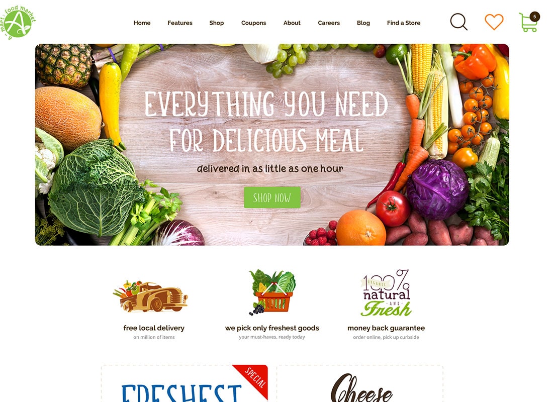 A-Mart - Organic Products Shop WordPress Theme