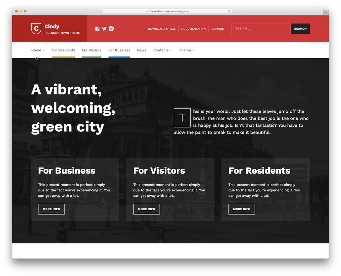 cindy government wordpress theme