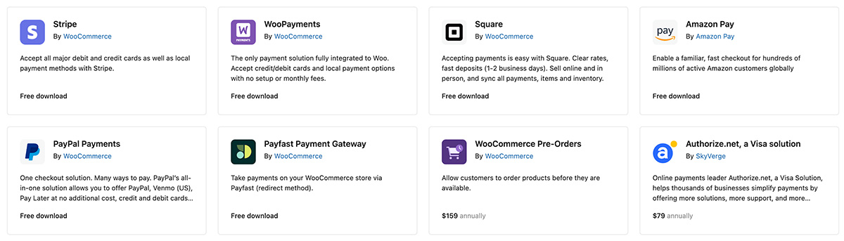 Directory payment options for WordPress website