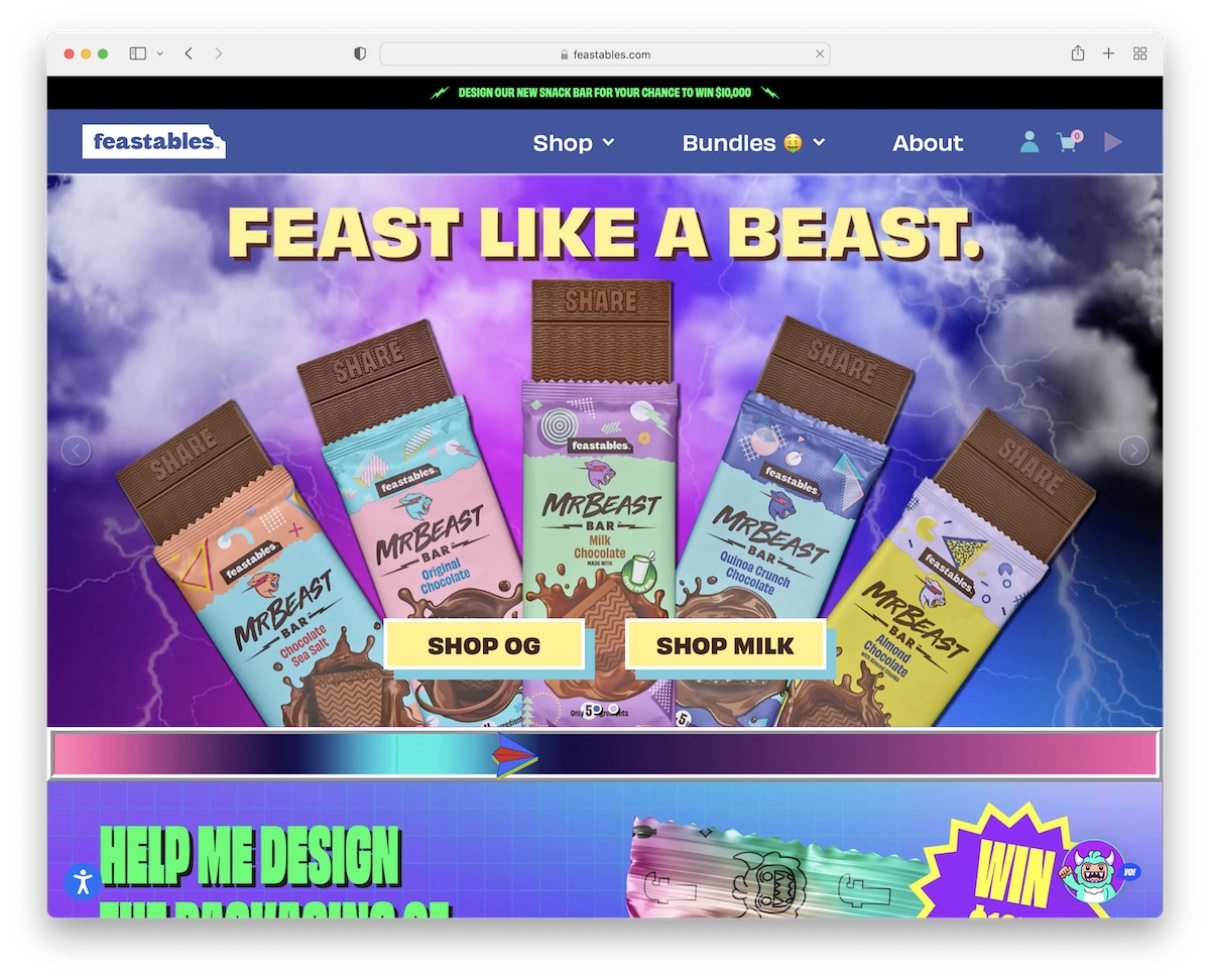 feastables startup website