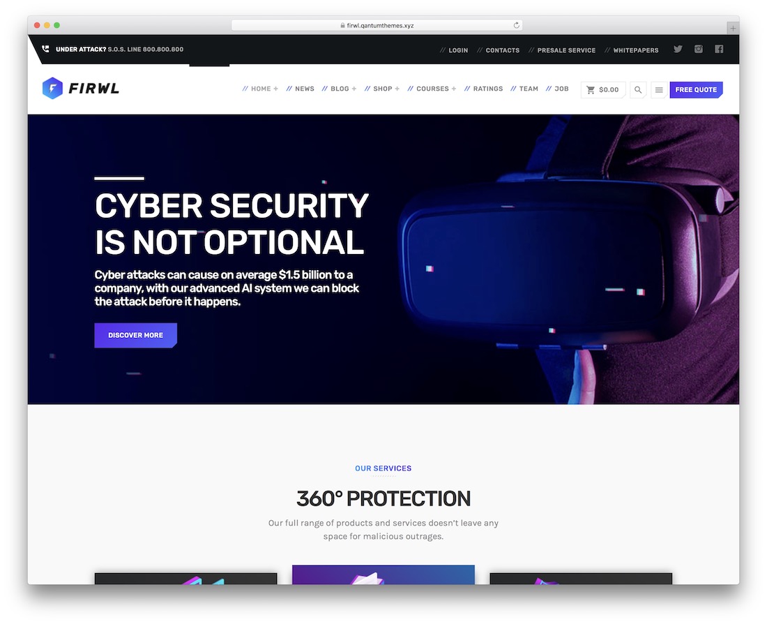 firwl security service wordpress theme