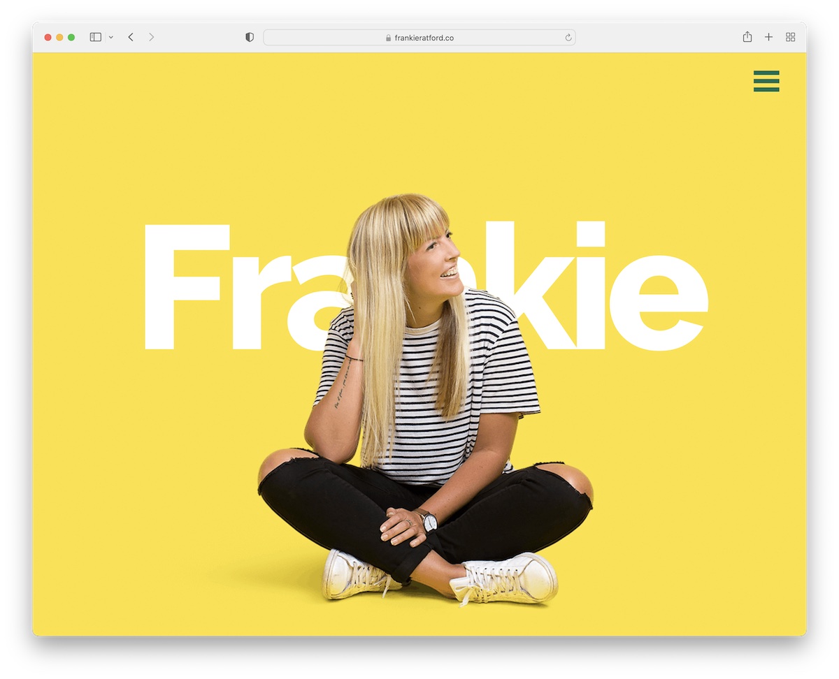 frankie ratford one page website