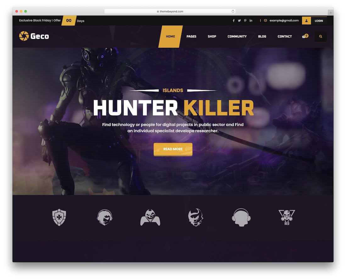 geco esports wordpress theme