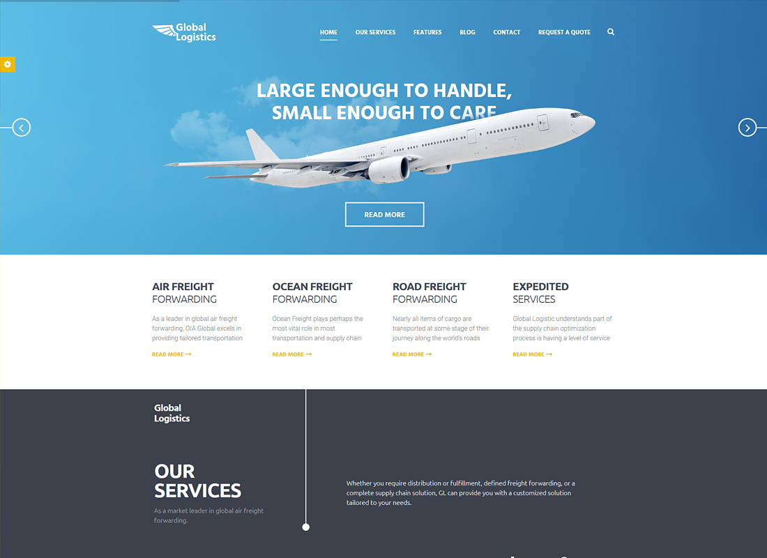 Global Logistics | Transportation & Warehousing WordPress Theme
