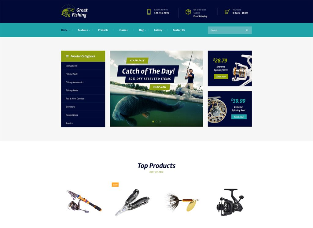 Fishing and Hunting Hobby WordPress Theme