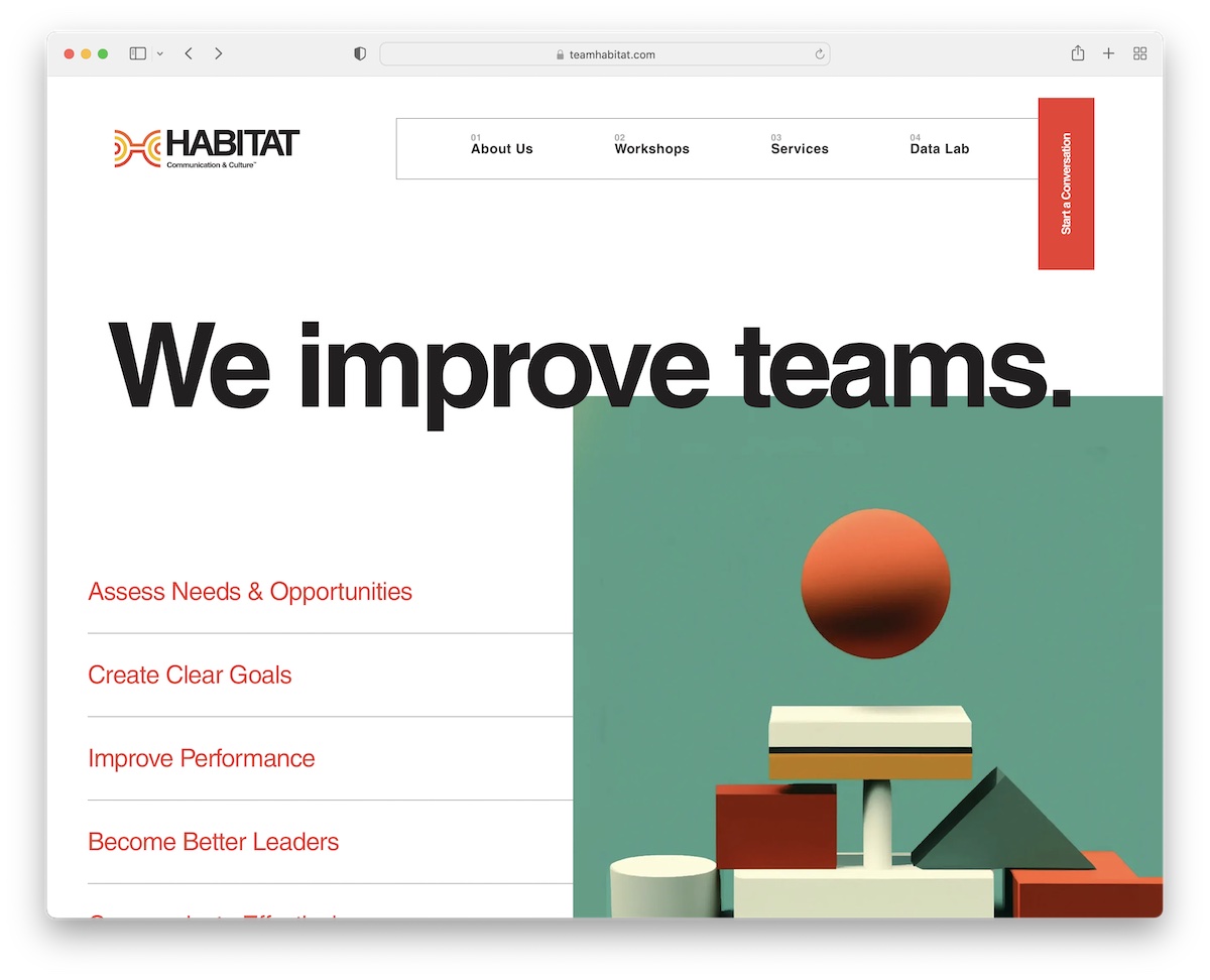 habitat clean website example