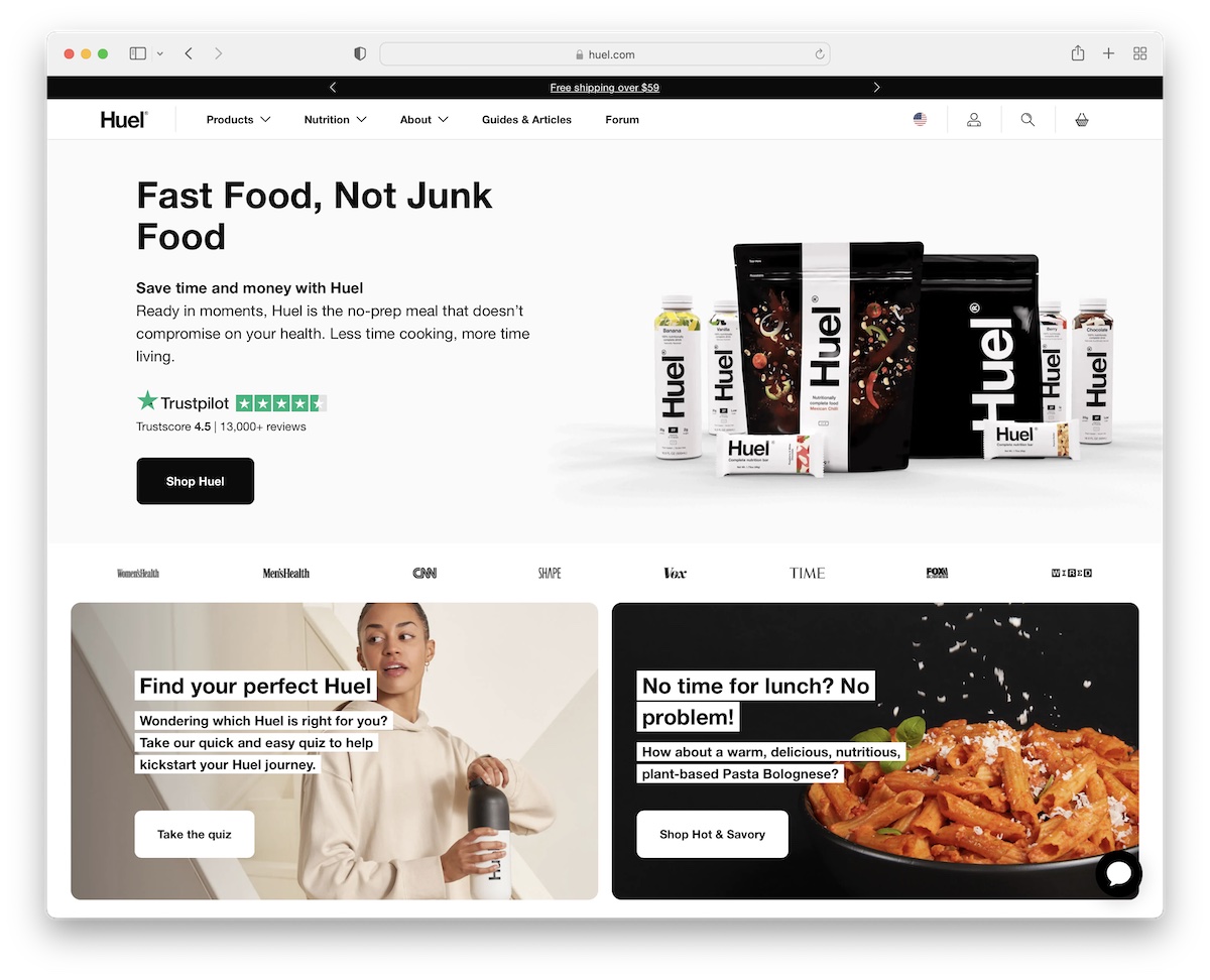 huel shopify website