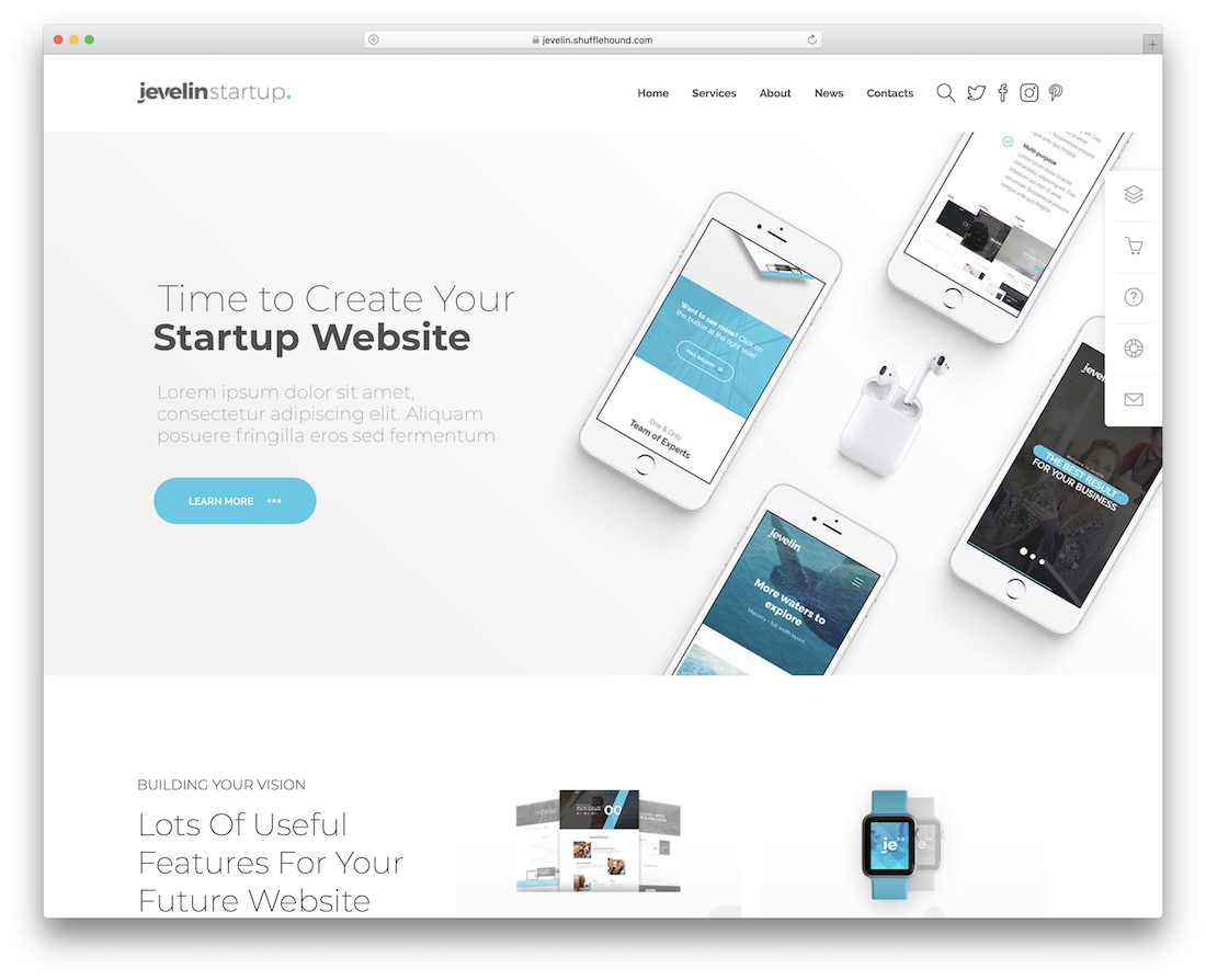 jevelin esports website template design