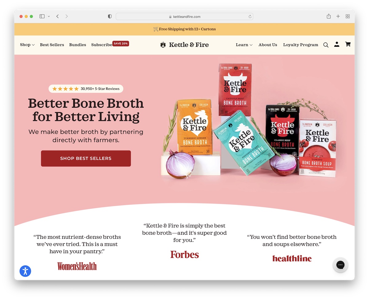 kettle and fire food website