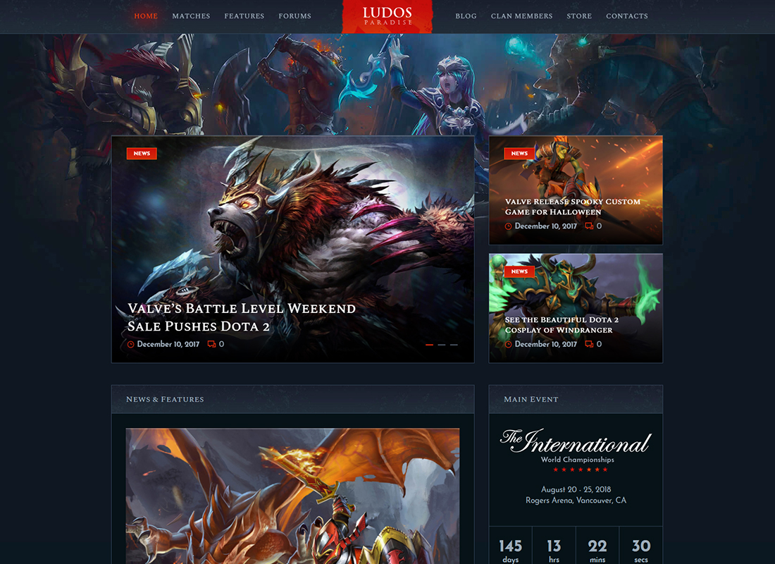 Ludos Paradise | Gaming Blog & Clan WordPress Theme