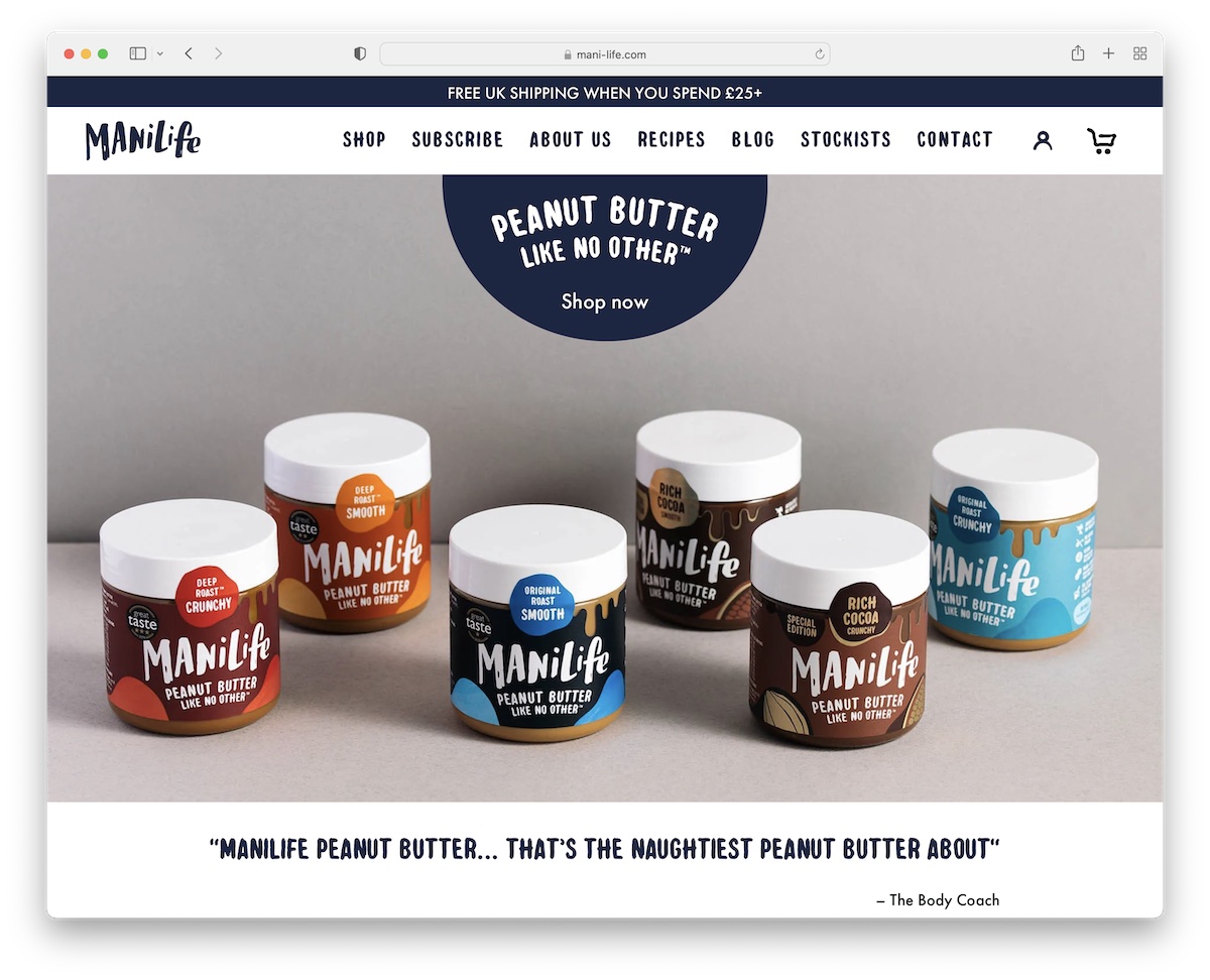 manilife food website