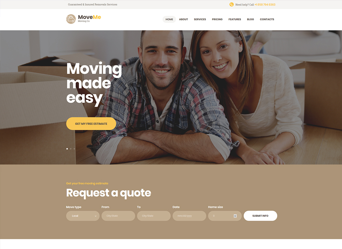 MoveMe | Moving & Storage Company WordPress Theme