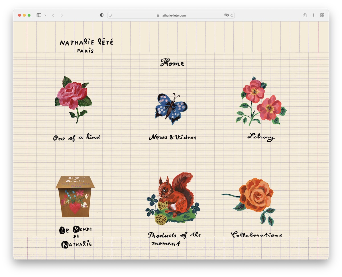 nathalie lete artist portfolio website
