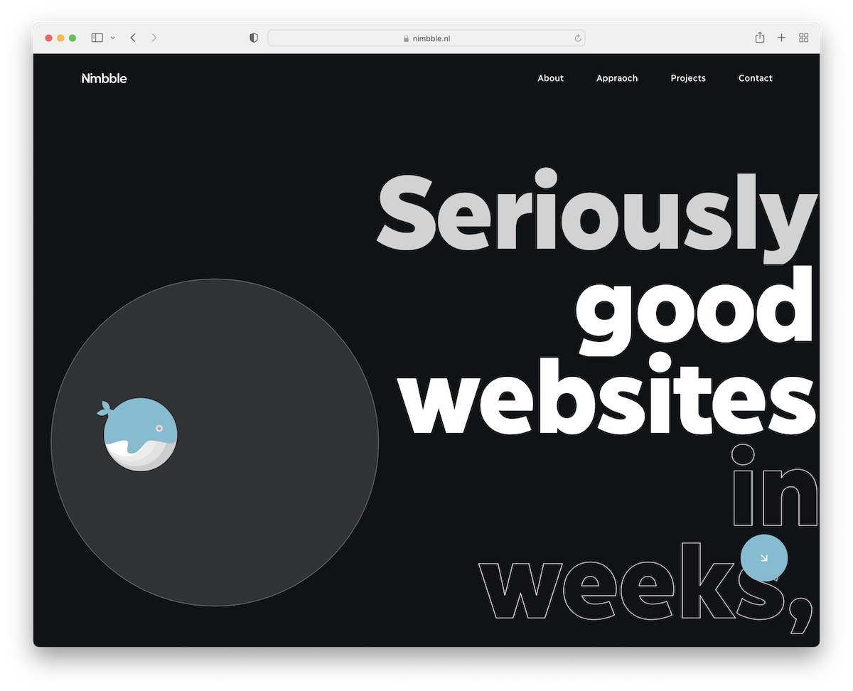 nimbble webflow website