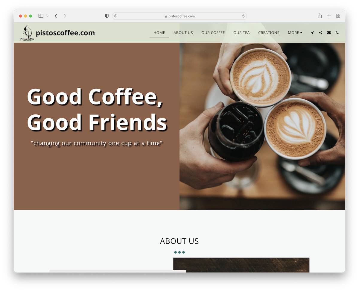 pitos coffee site123 website