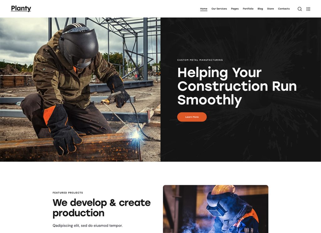 Planty - Industrial Fabric & Factory WordPress Theme