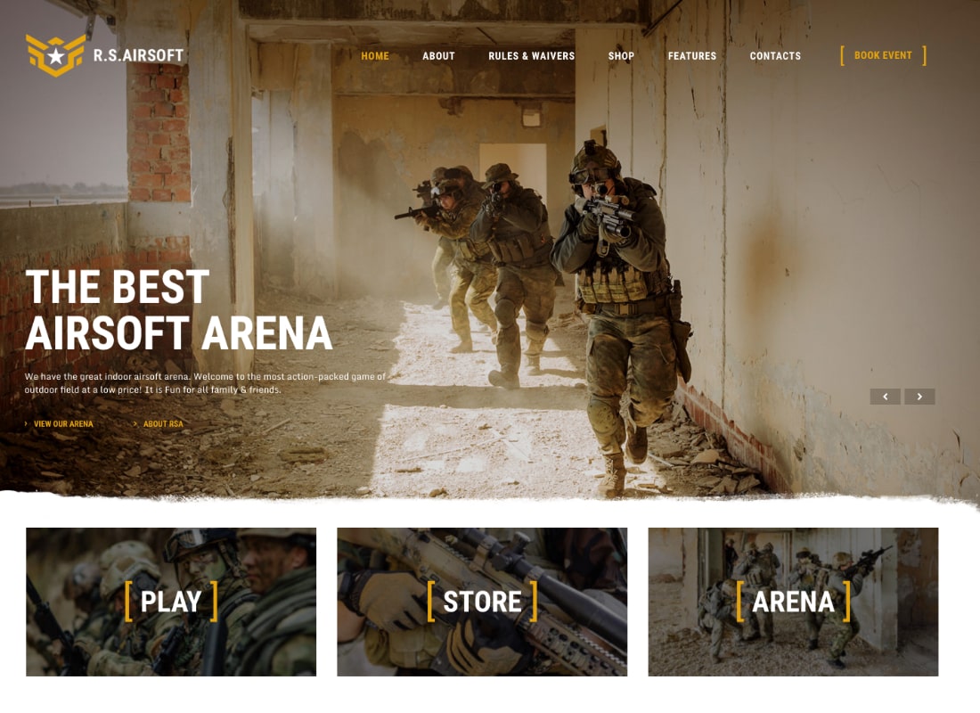 Raider Spirit | Airsoft Club & Paintball WordPress Theme