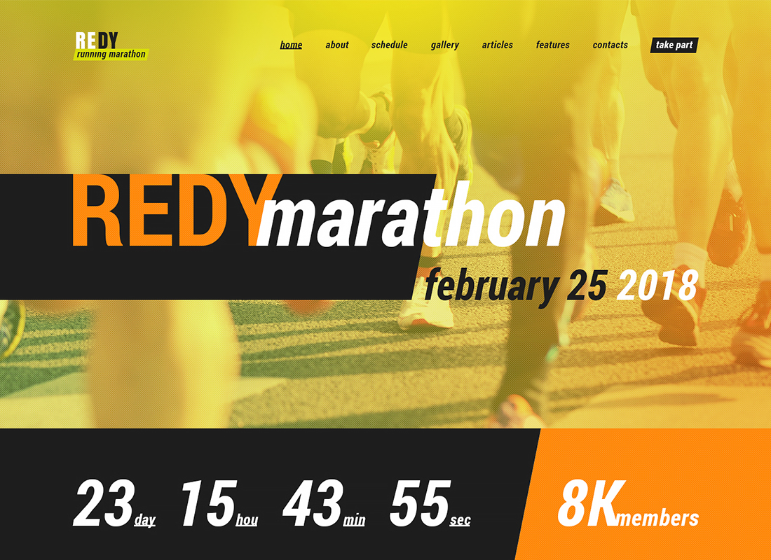 Redy | Marathon & Sports WordPress Theme