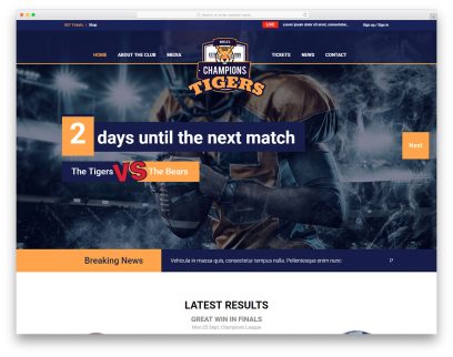 sportsteam free template