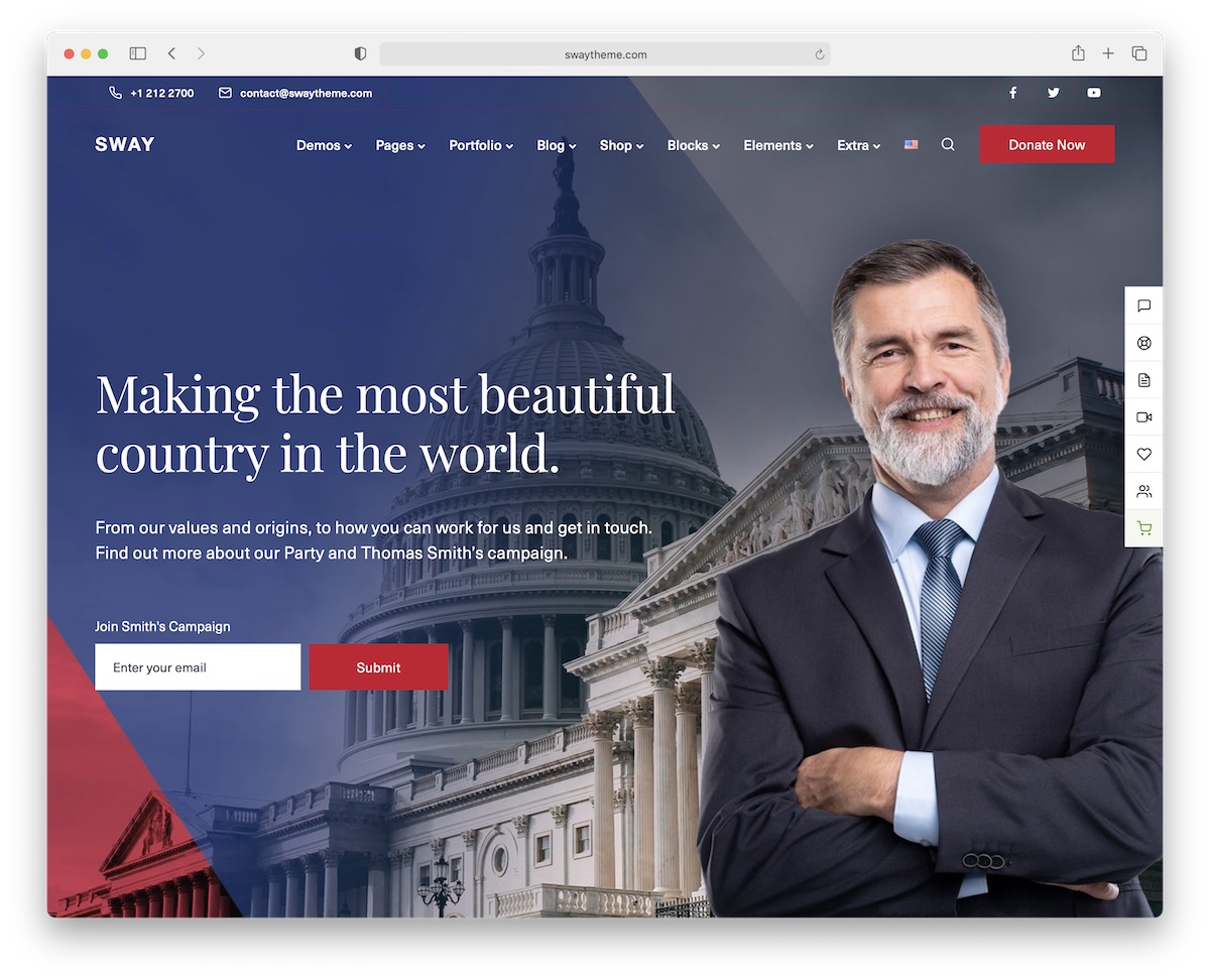 sway political wordpress theme