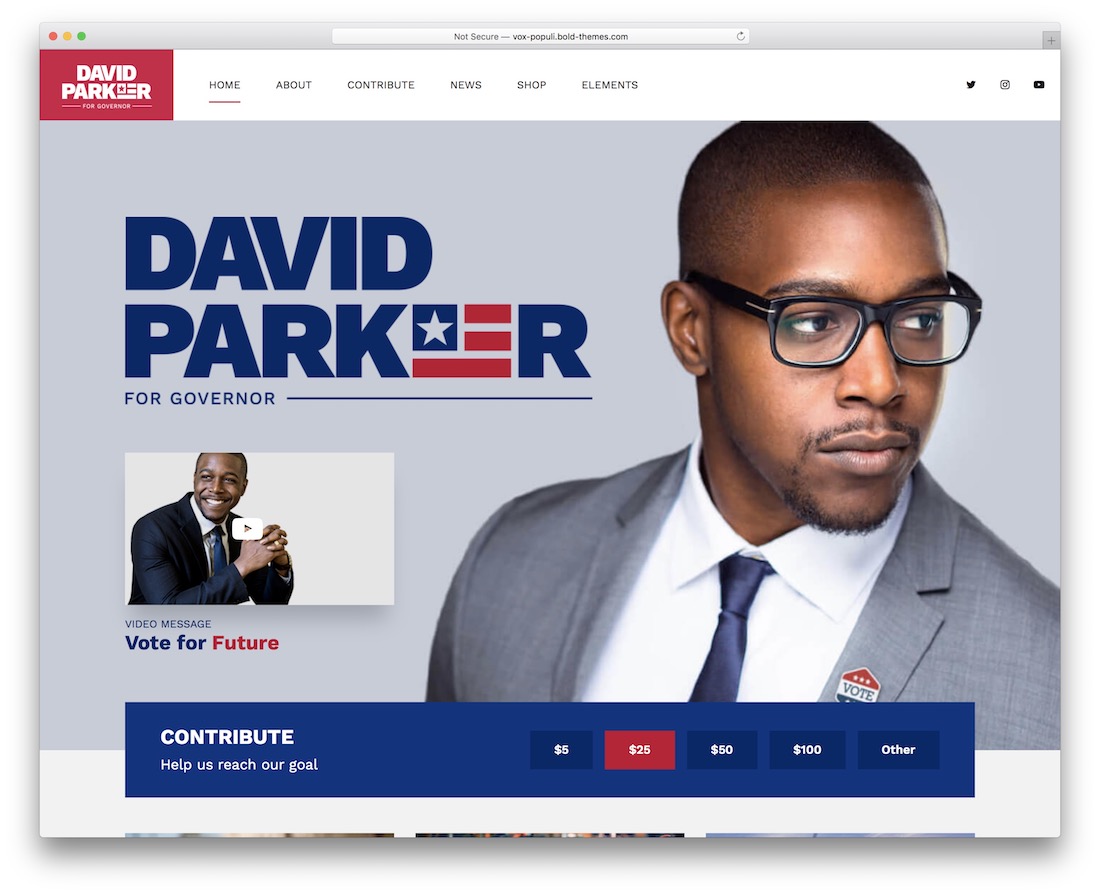 vox populi political wordpress theme