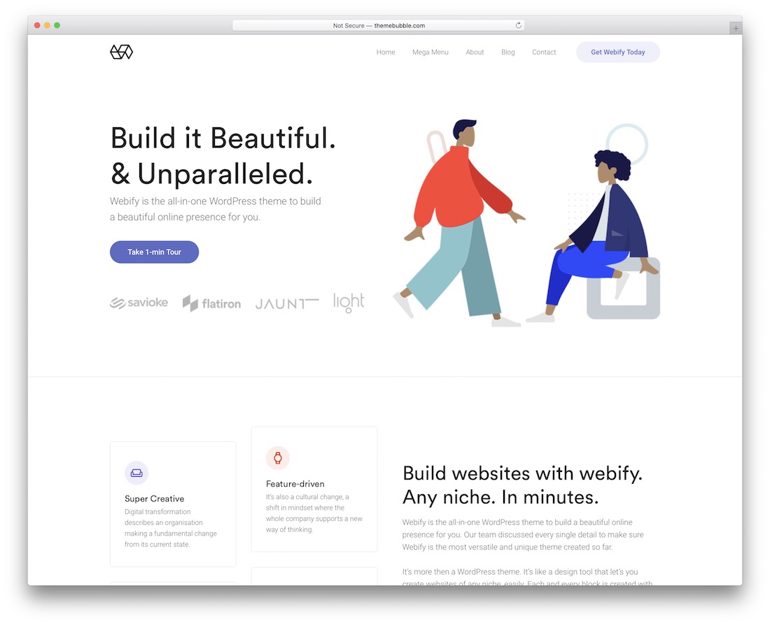 webify fast loading wordpress theme