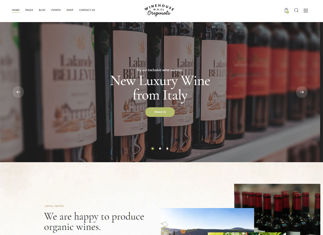 Wine House | Vineyard & Restaurant Liquor Store WordPress Theme