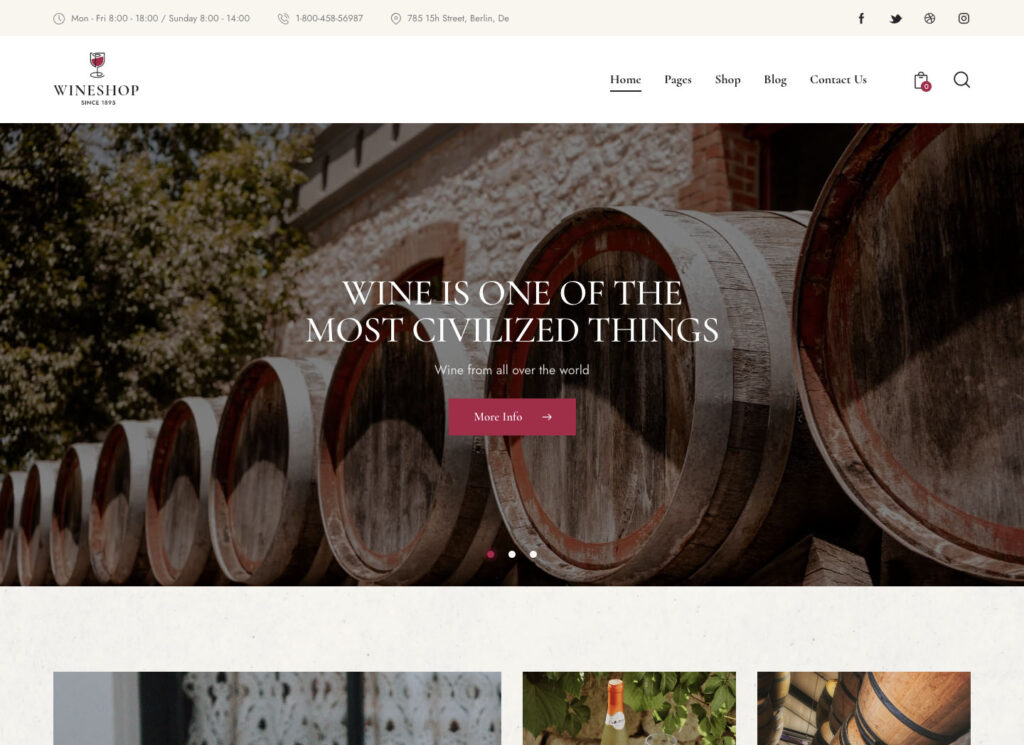 WineShop - Food & Wine Online Delivery Store WordPress Theme
