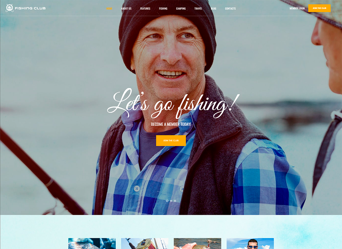 Fishing and Hunting Club Hobby WordPress Theme