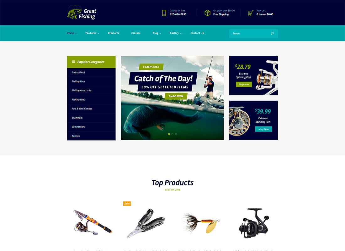 Fishing and Hunting Hobby WordPress Theme