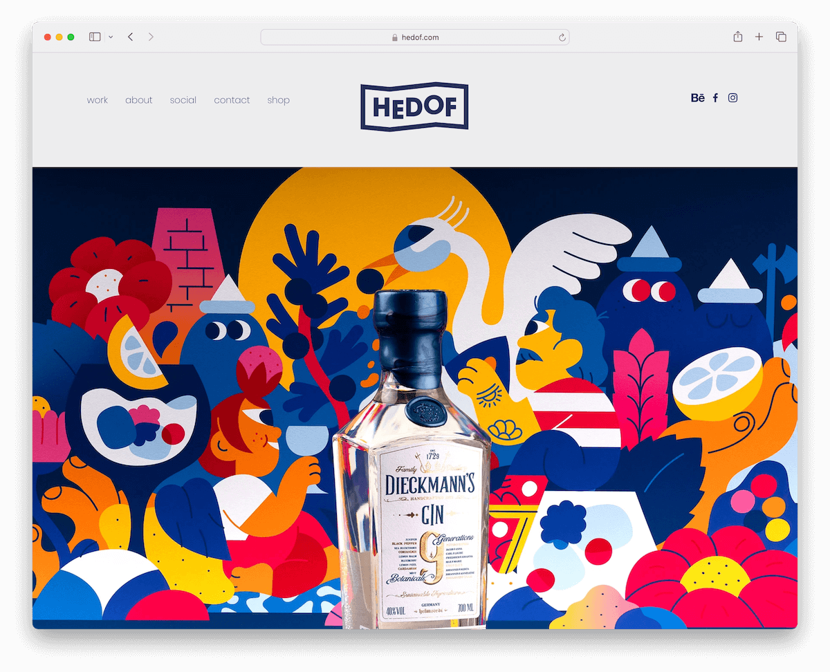 hedof wix portfolio example