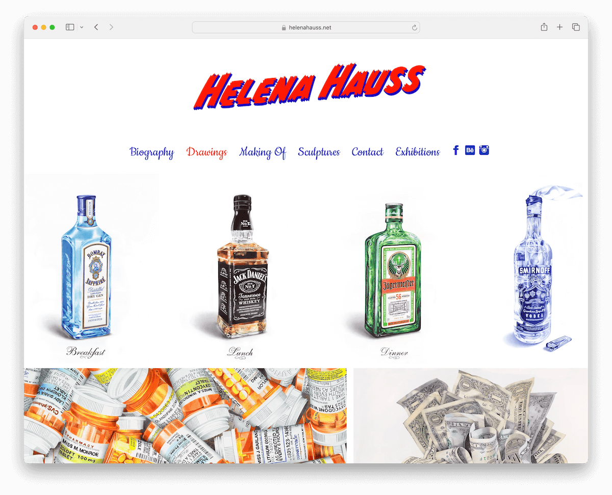 helena hauss wix portfolio example