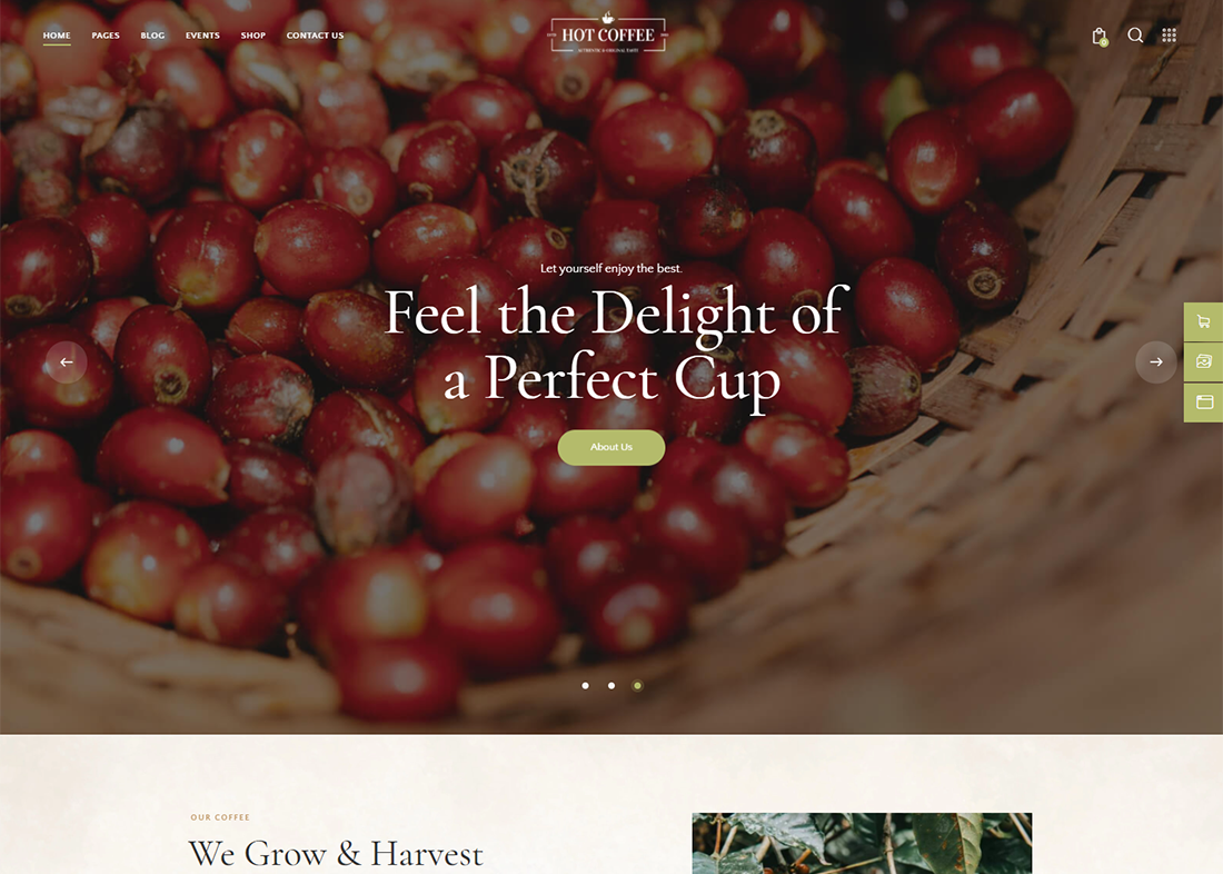 Hot Coffee | Coffee Shop, Farm & Cafe WordPress Theme