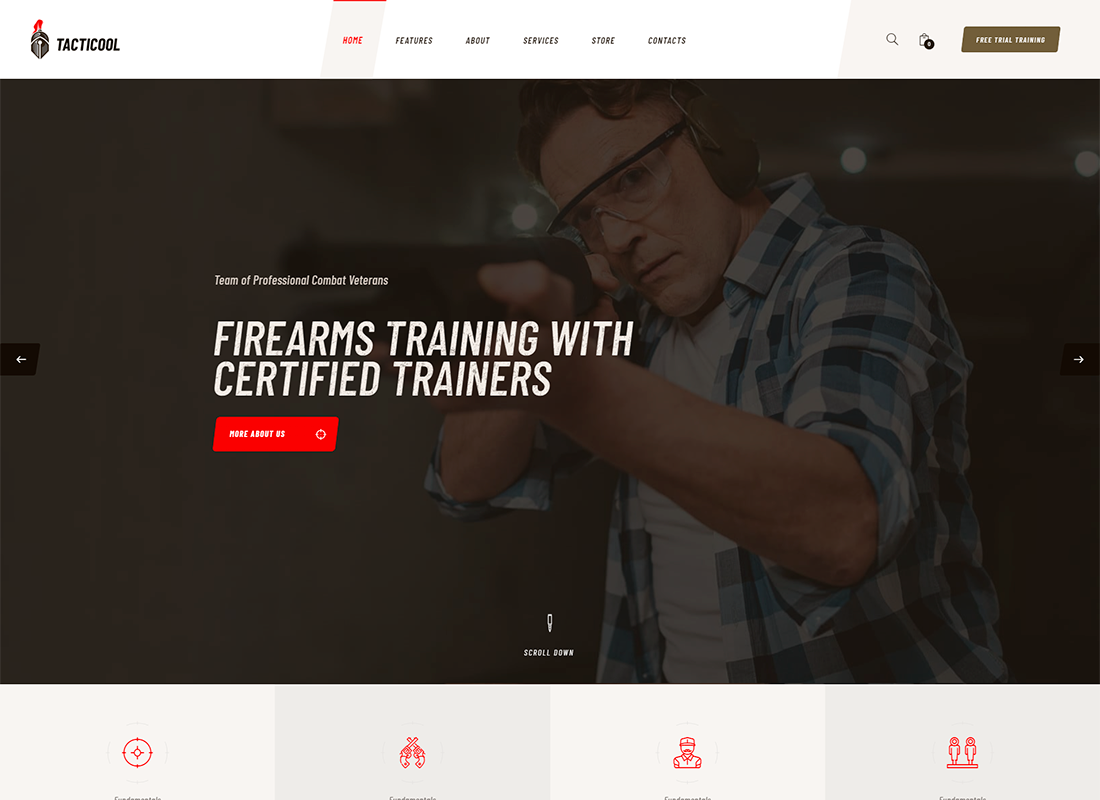 Tacticool | Shooting Range & Gun Store WordPress Theme